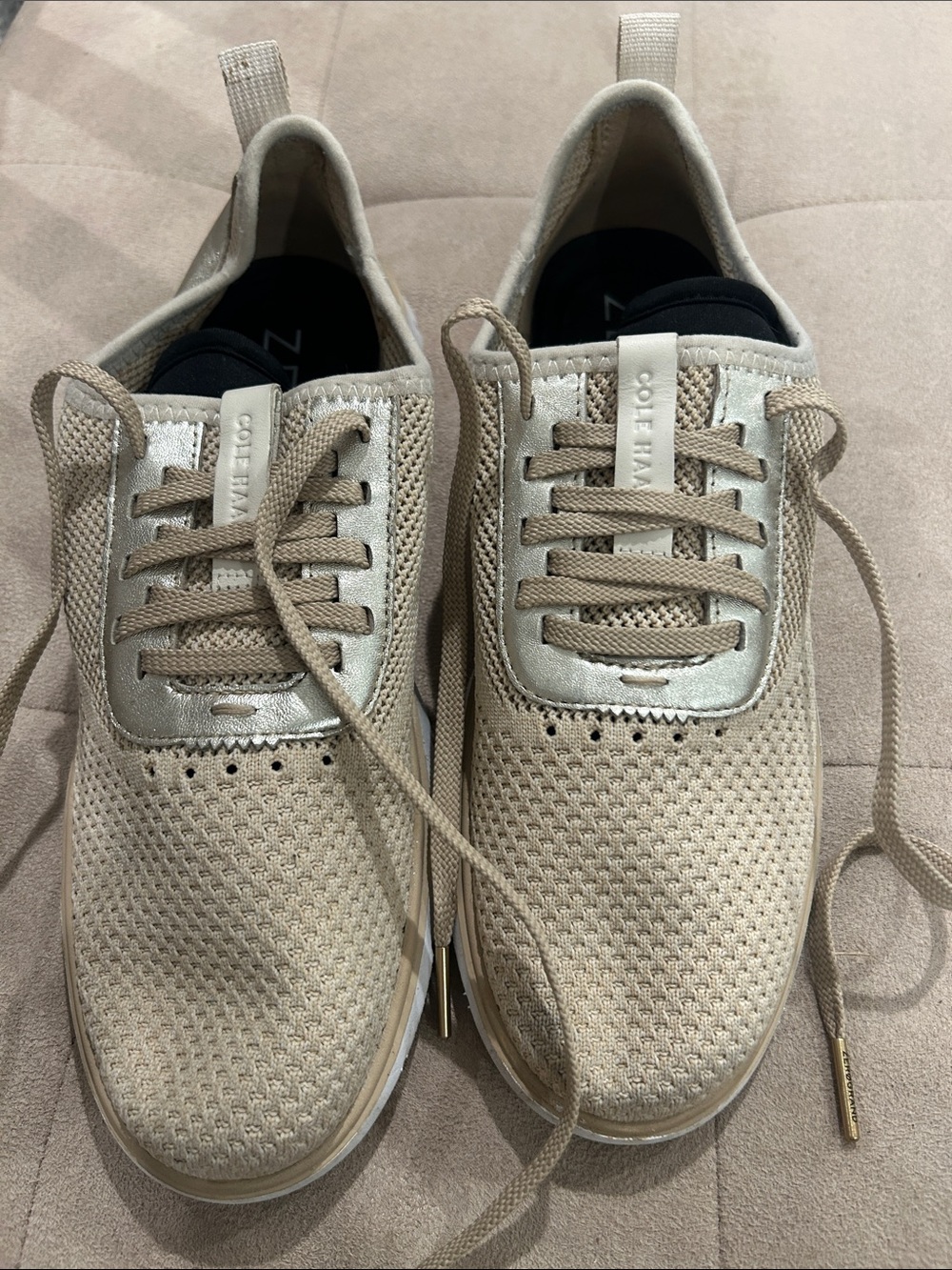 Cole Haan Women Beige Knit Sneaker
